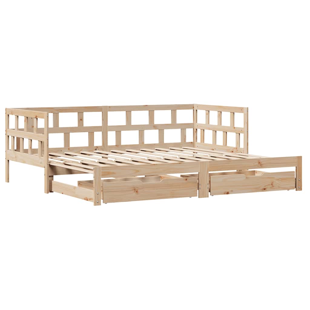 Dnevni krevet na razvlačenje s ladicama bez madraca 80x200 cm