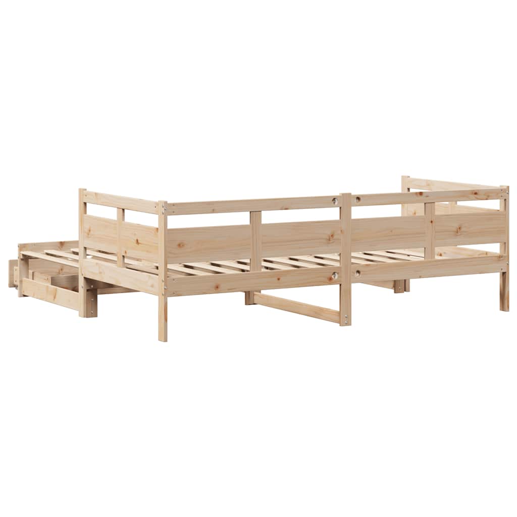 Dnevni krevet na razvlačenje s ladicama bez madraca 90 x 190 cm
