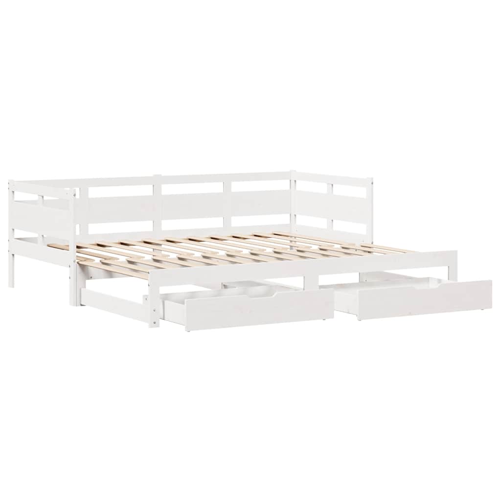 Dnevni krevet na razvlačenje s ladicama bez madraca 90 x 190 cm