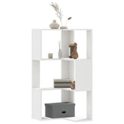Kutni regal za knjige s 3 razine bijeli 50 x 50 x 102 cm drveni