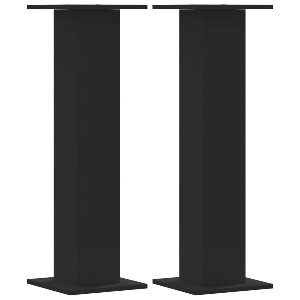 Stalci za zvučnike 2 kom crni 30x30x95 cm konstruirano drvo