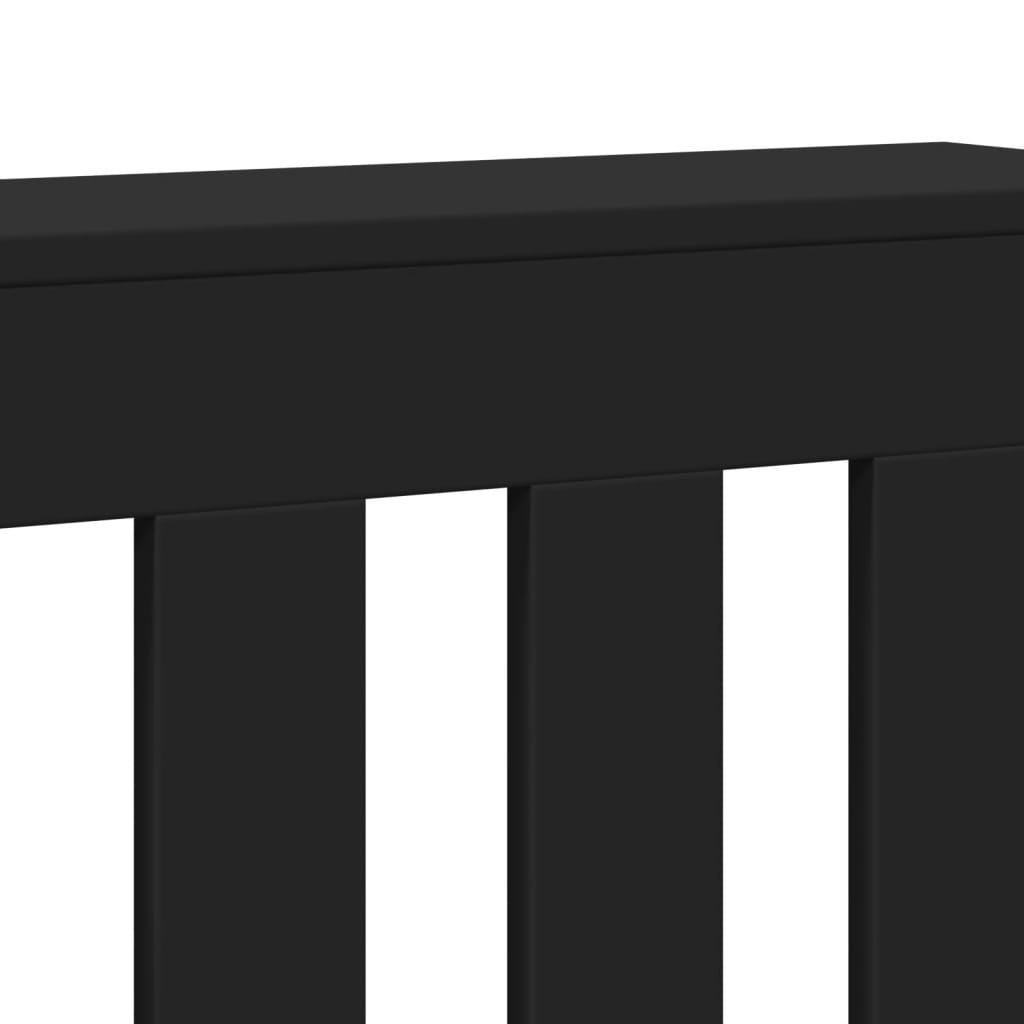 Pokrov za radijator crni 104 x 20 x 82 cm konstruirano drvo