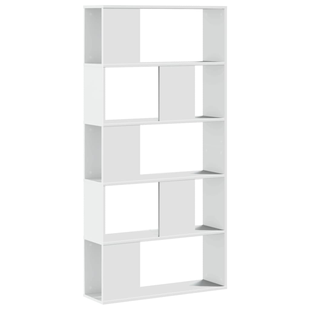 Regal za knjige 5 razina bijeli 80,5 x 23,5 x 162,5 cm drveni