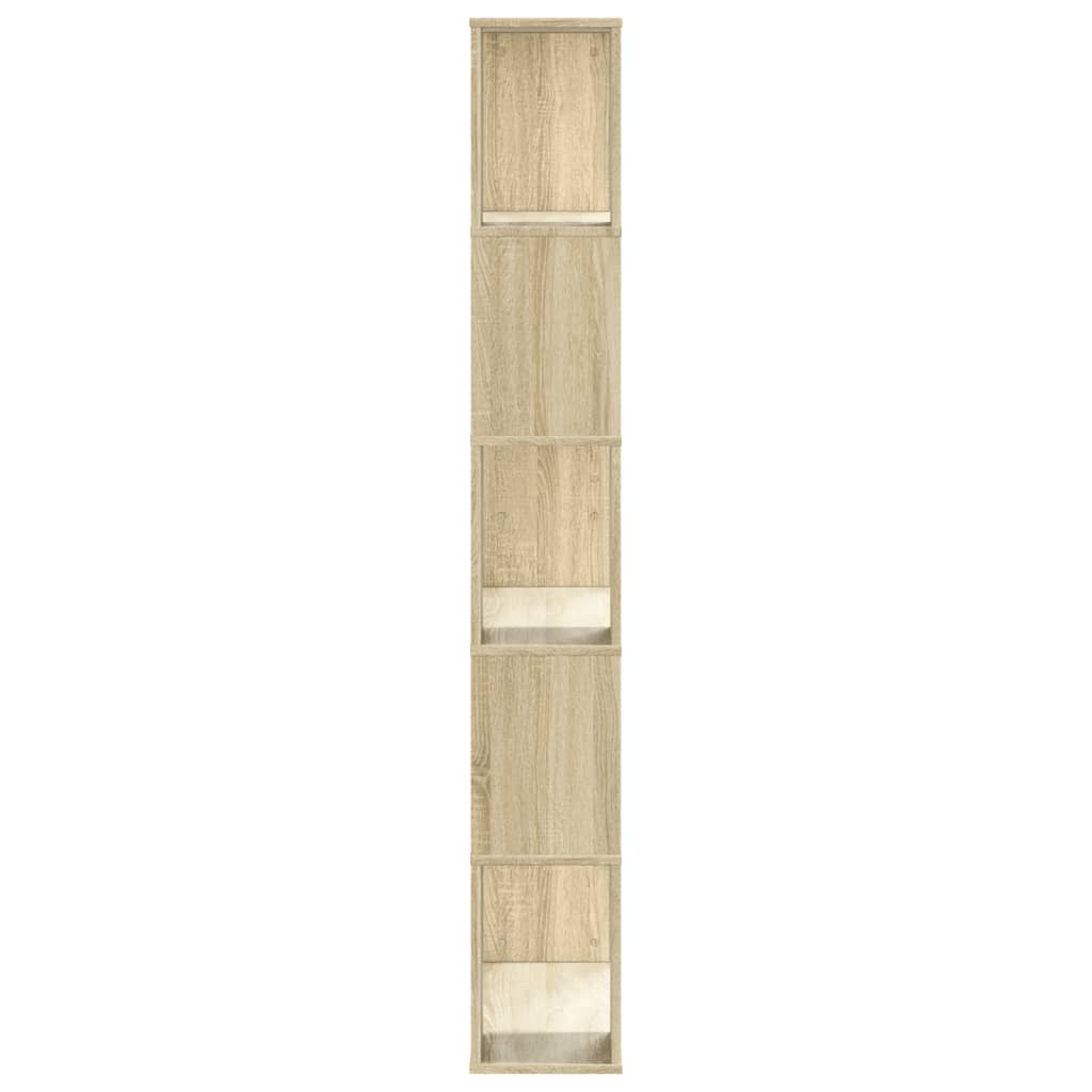 Regal za knjige s 5 razina boja hrasta 80,5x23,5x162,5cm drveni