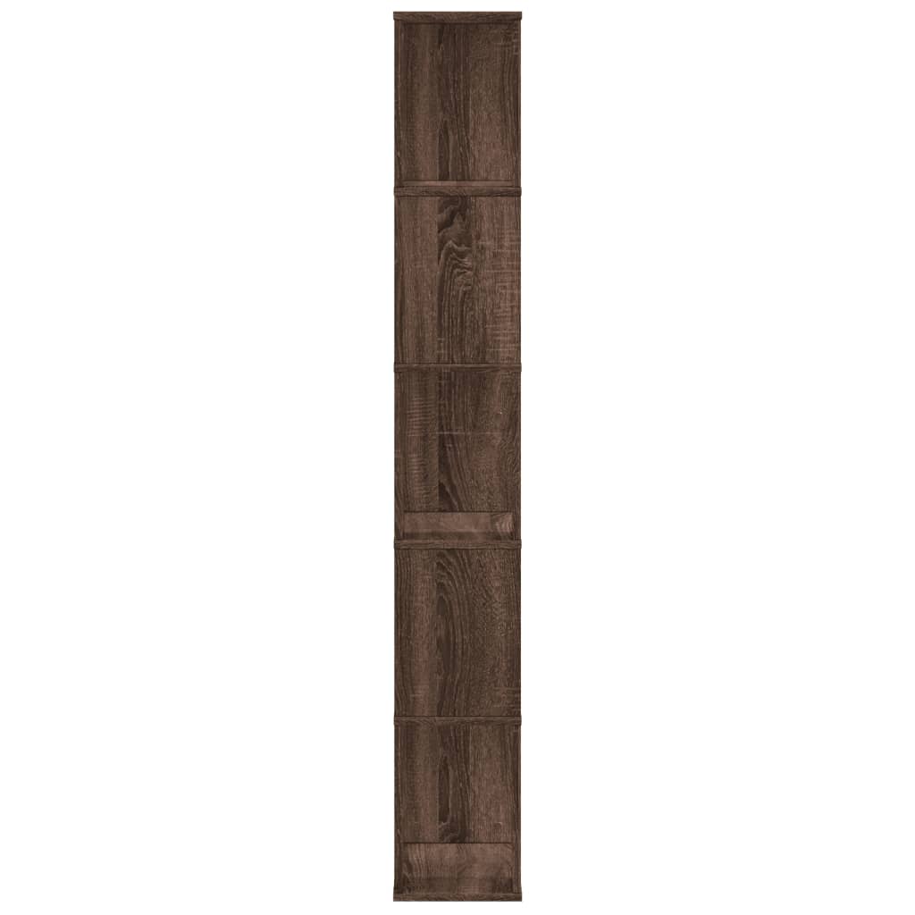 Regal za knjige s 5 razina boja hrasta 45x23,5x162,5 cm drveni