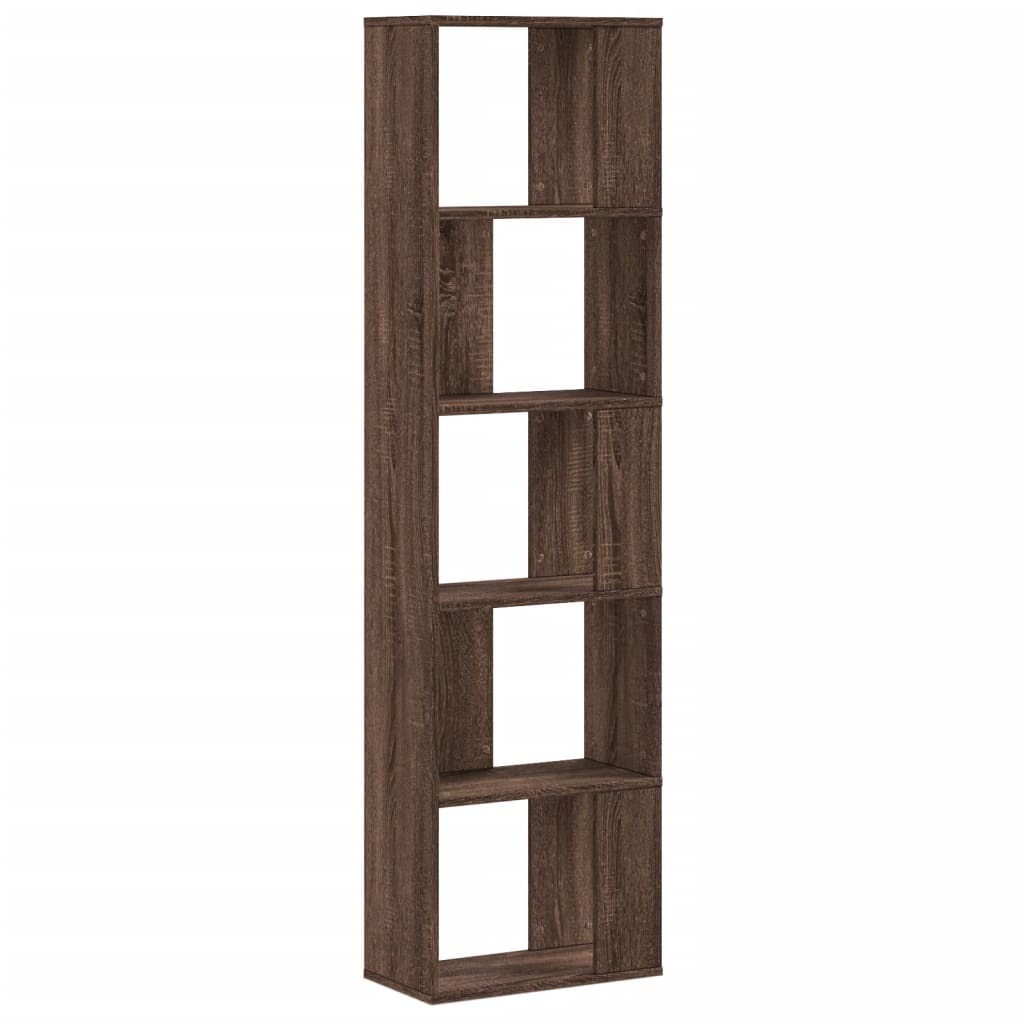 Regal za knjige s 5 razina boja hrasta 45x23,5x162,5 cm drveni