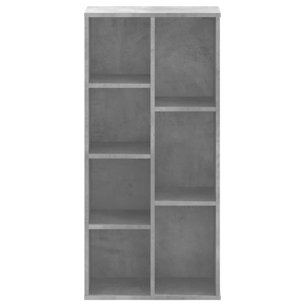 Regal za knjige siva boja betona 50x25x105 cm konstruirano drvo
