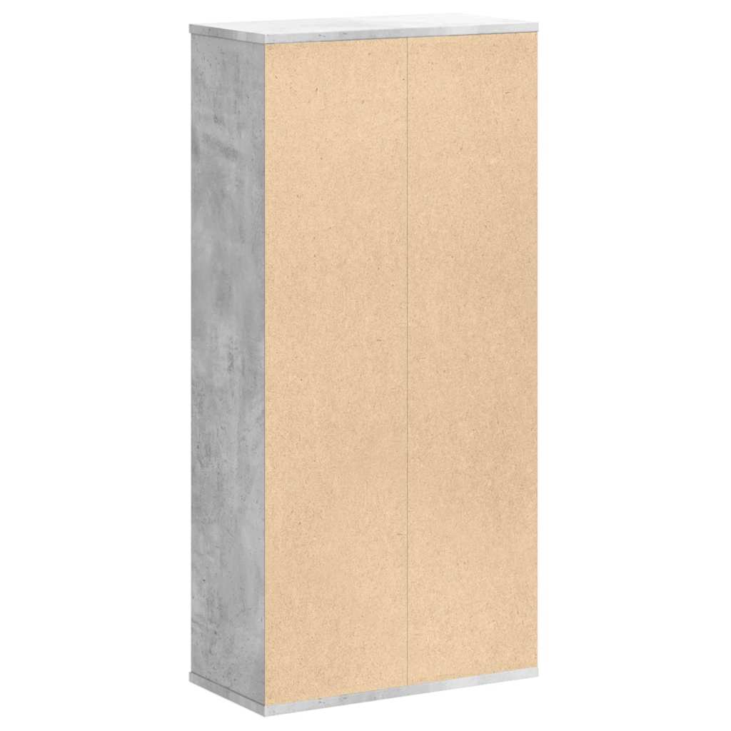 Regal za knjige siva boja betona 50x25x105 cm konstruirano drvo