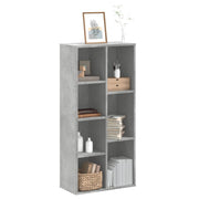 Regal za knjige siva boja betona 50x25x105 cm konstruirano drvo
