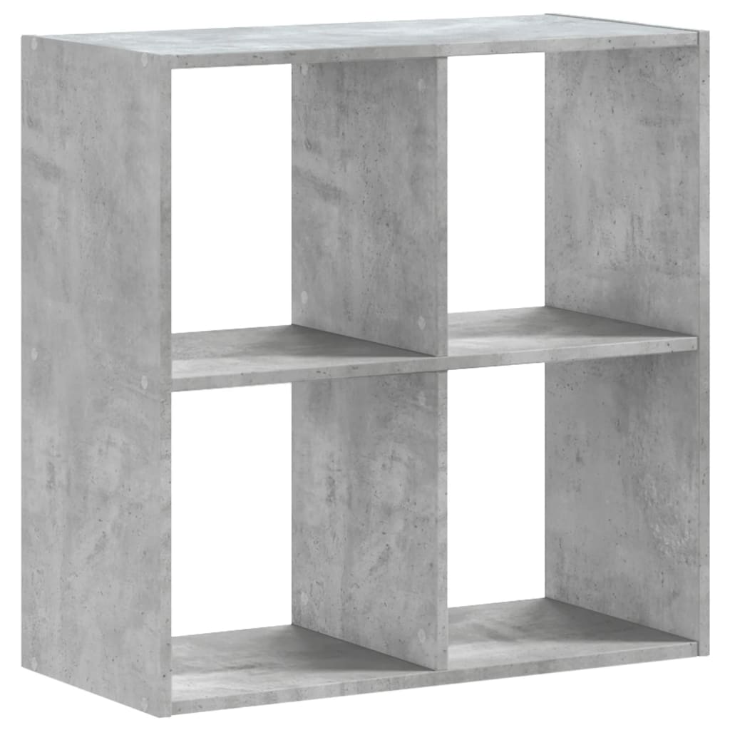 Regal za knjige boja betona 68,5x32x68,5 cm konstruirano drvo