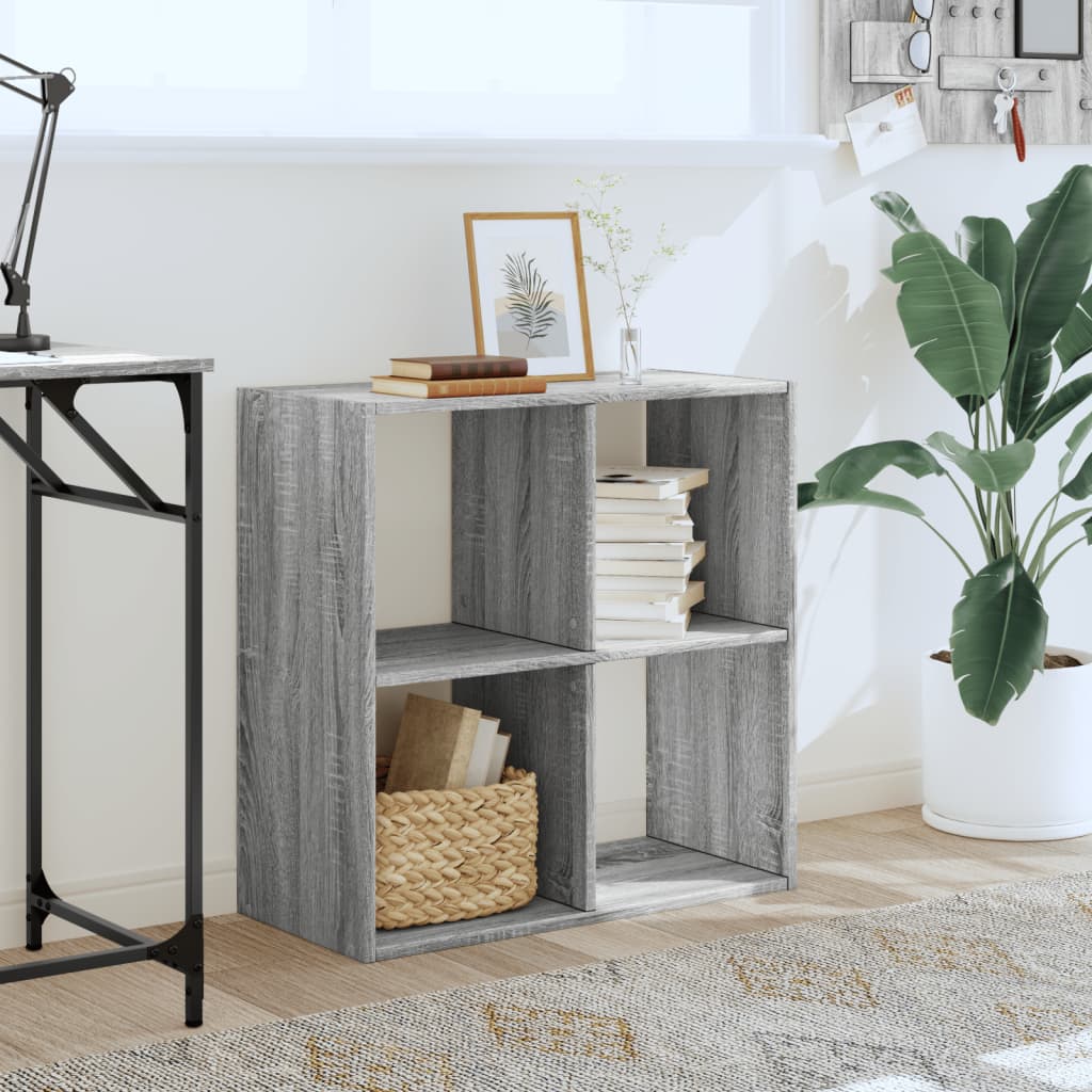 Regal za knjige boja hrasta 68,5x32x68,5 cm konstruirano drvo