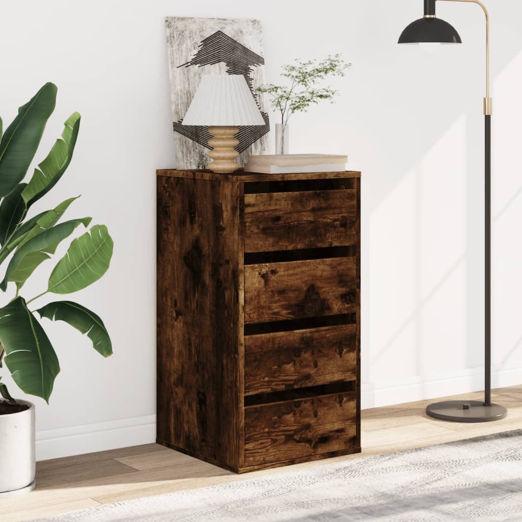 Kutni ladičar dimljena boja hrasta 40x41x76cm konstruirano drvo