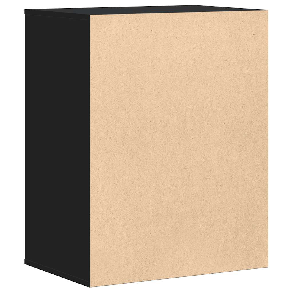 Kutna komoda s ladicama crna 60x41x76 cm od konstruiranog drva