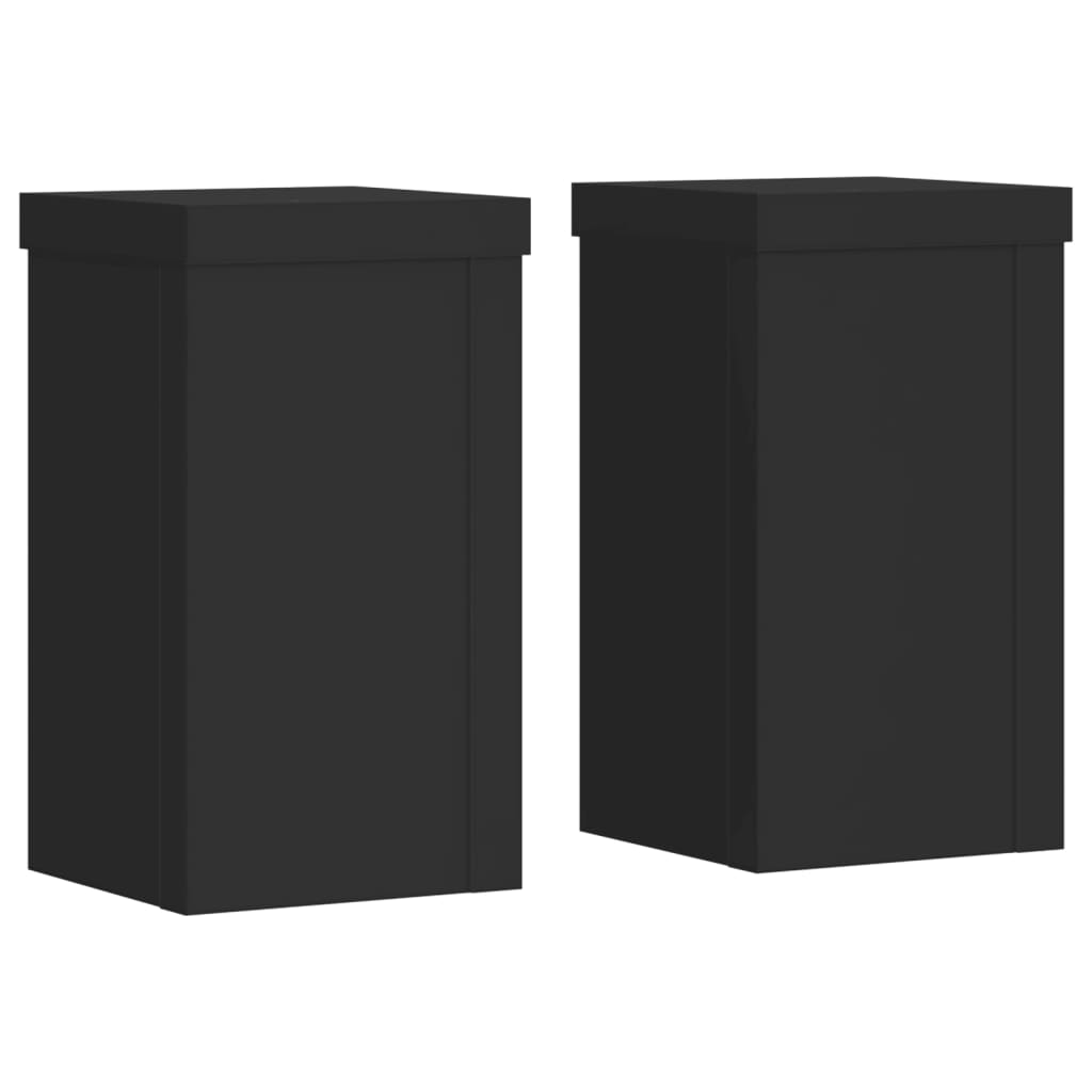 Stalci za biljke 2 kom crni 10x10x18 cm konstruirano drvo