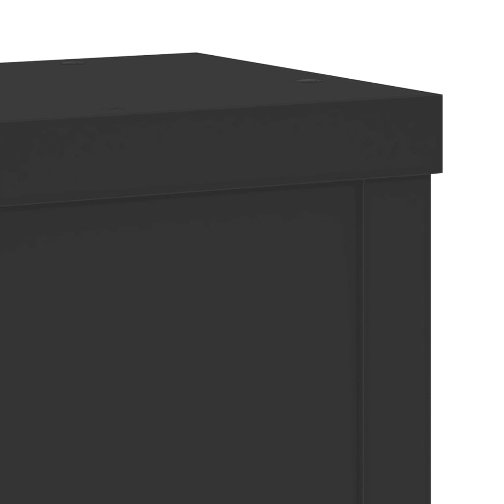 Stalci za biljke 2 kom crni 10x10x18 cm konstruirano drvo