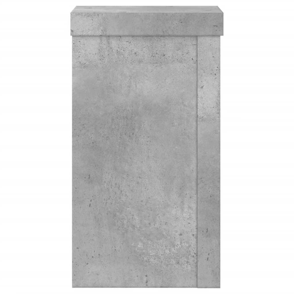 Stalci za biljke 2 kom siva boja betona 10 x 10 x 18 cm drveni