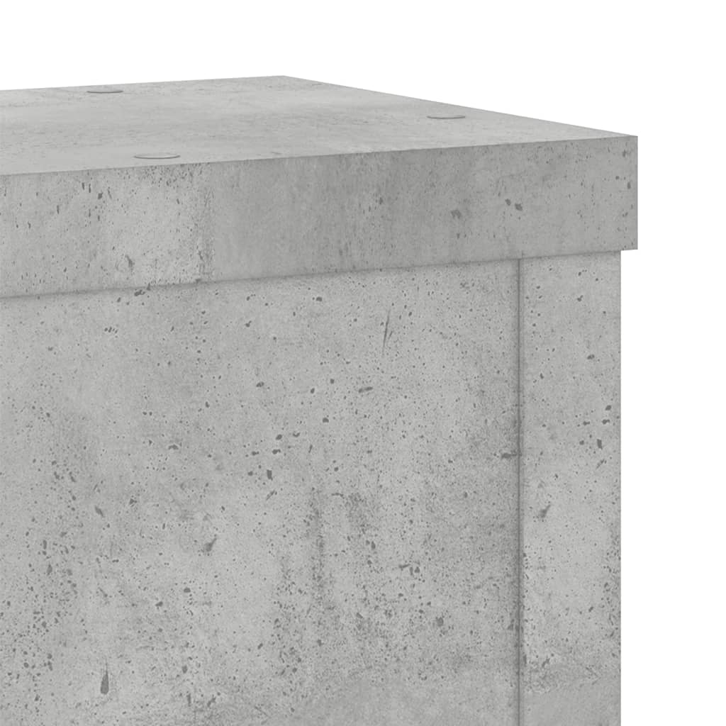 Stalci za biljke 2 kom siva boja betona 10 x 10 x 18 cm drveni
