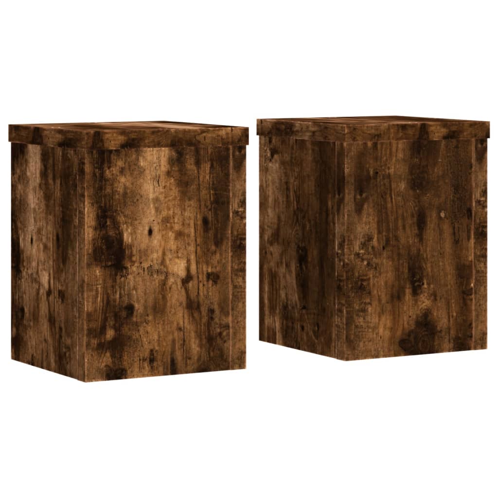 Stalci za biljke 2 kom boja hrasta 15 x 15 x 20 cm drveni