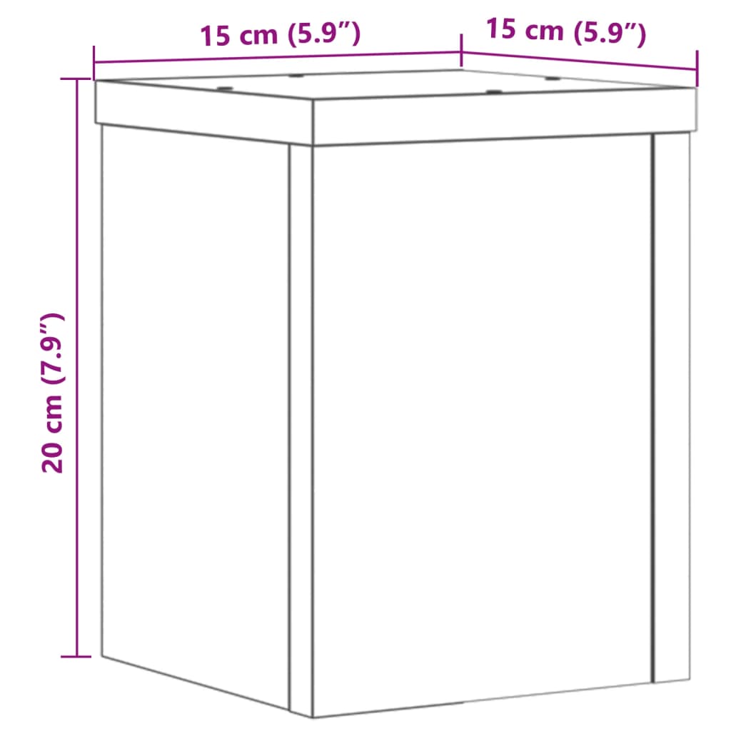 Stalci za biljke 2 kom 15x15x20 cm konstruirano drvo