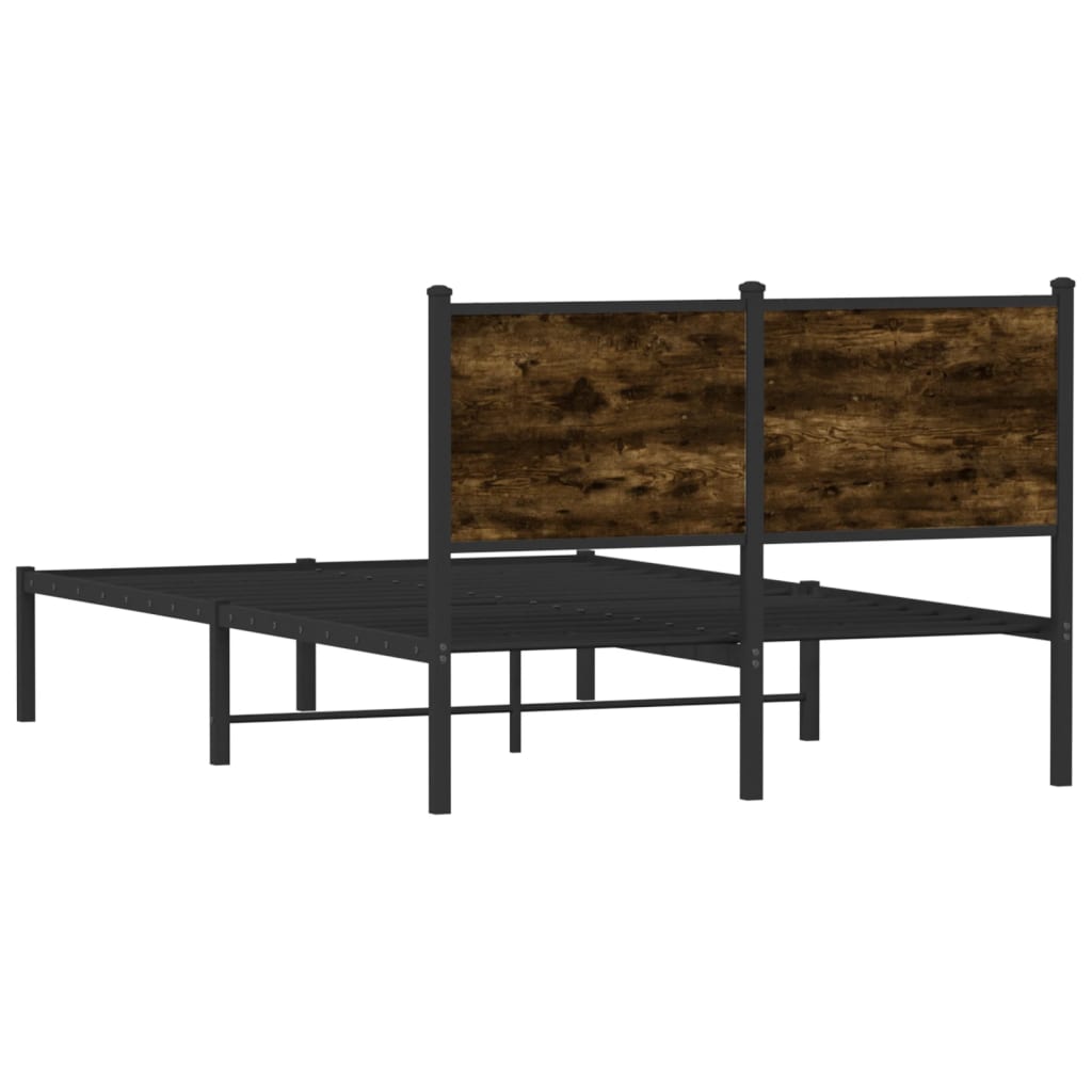 Metalni okvir kreveta bez madraca boja hrasta 120x190 cm