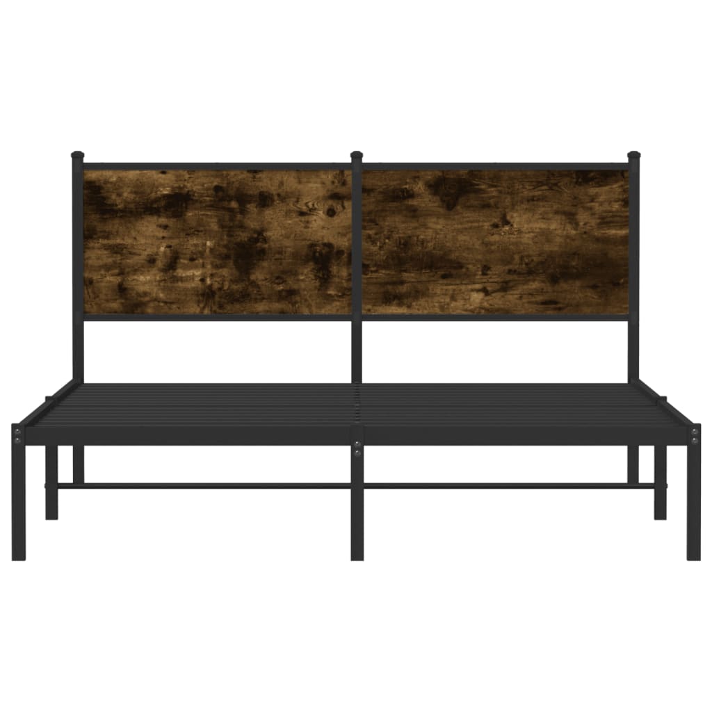Metalni okvir kreveta bez madraca boja hrasta 140x190 cm