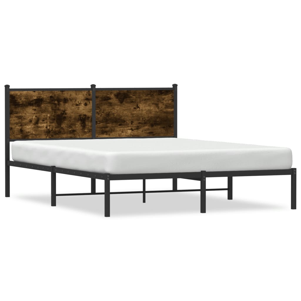 Metalni okvir kreveta bez madraca boja hrasta 140x200 cm