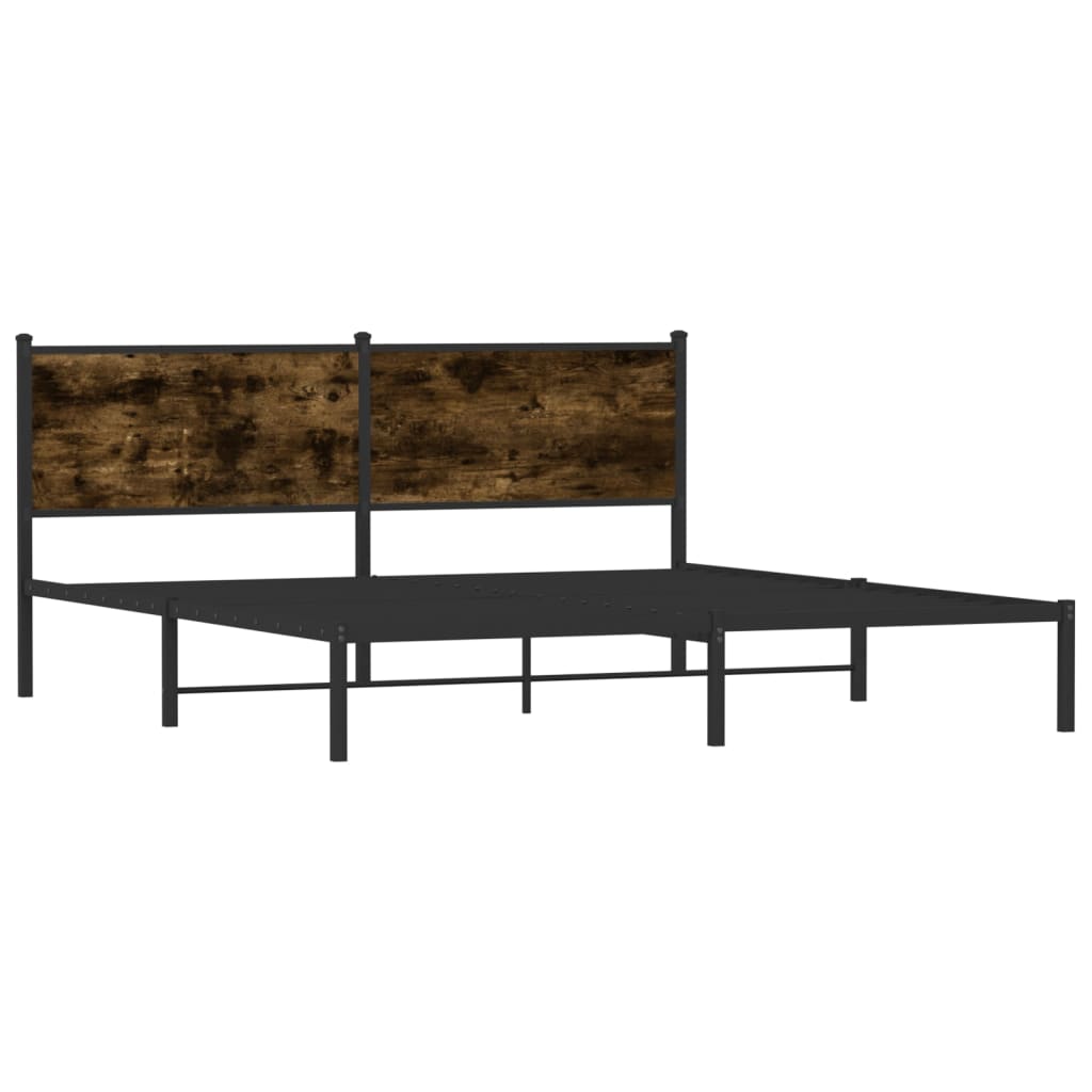 Metalni okvir kreveta bez madraca boja hrasta 160x200 cm