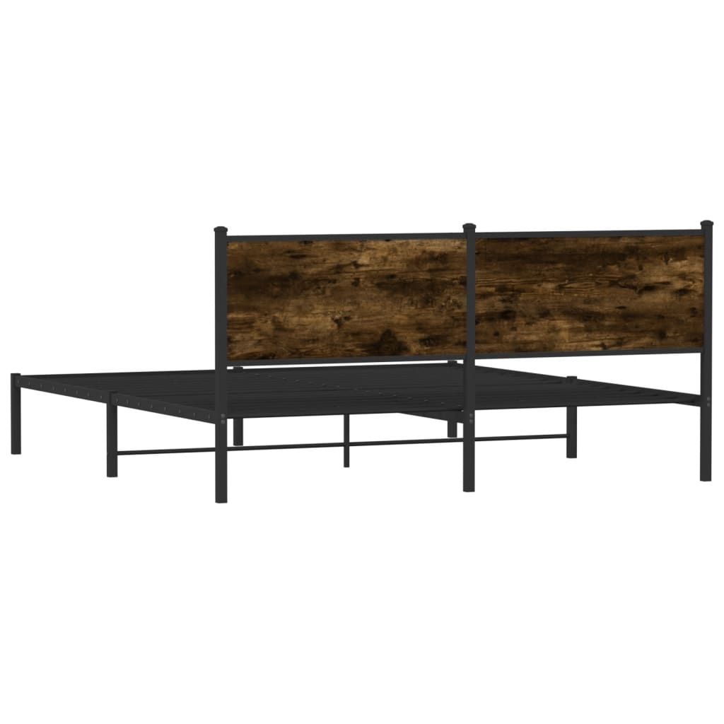 Metalni okvir kreveta bez madraca boja hrasta 160x200 cm