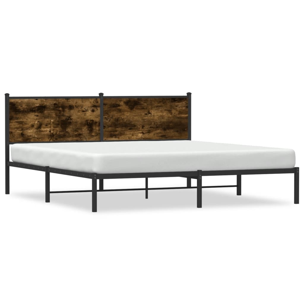 Metalni okvir kreveta bez madraca boja hrasta 180x200 cm