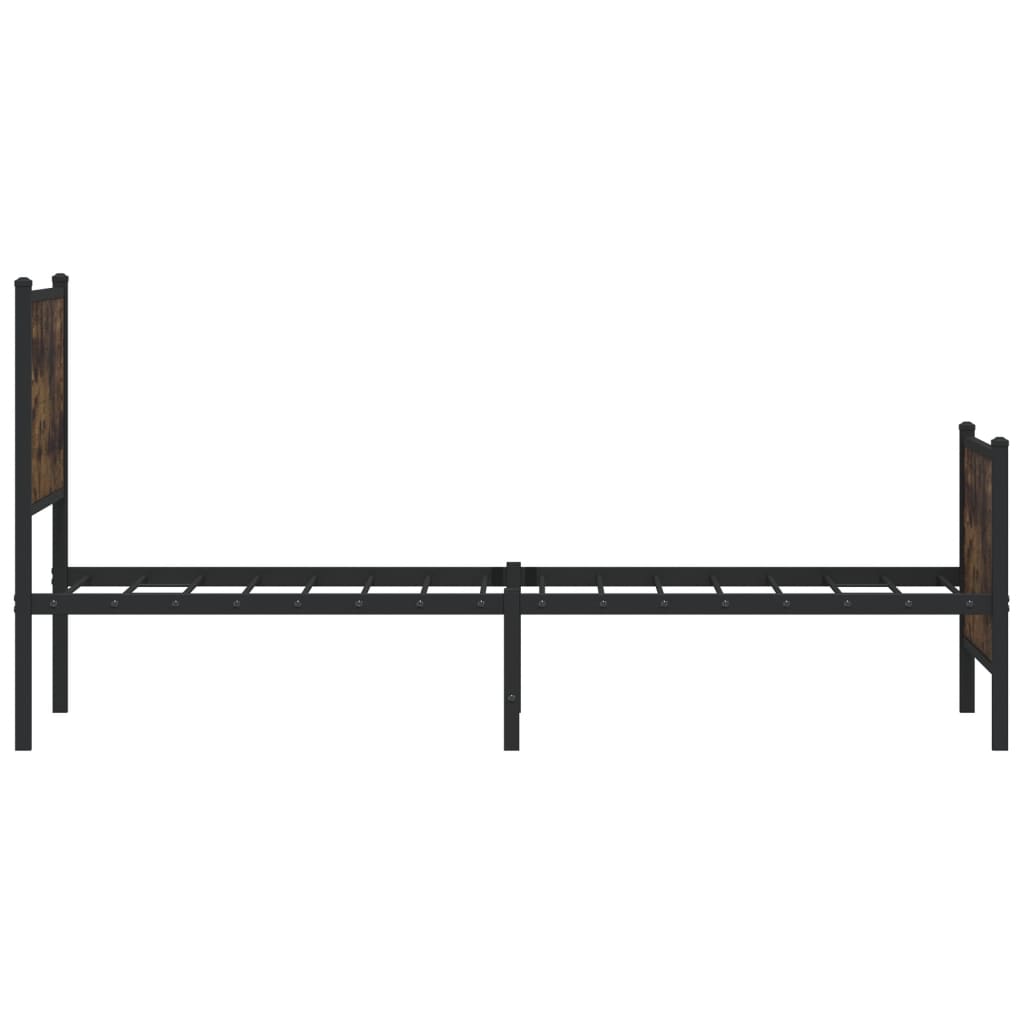 Metalni okvir kreveta bez madraca boja hrasta 100x200 cm