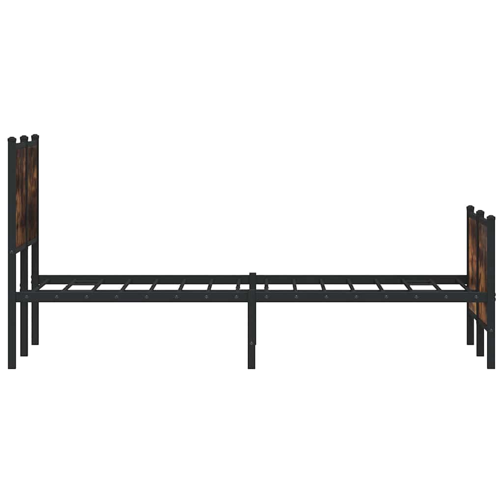 Metalni okvir kreveta bez madraca boja hrasta 120x190 cm