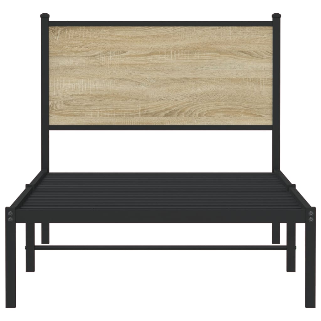 Metalni okvir kreveta bez madraca boja hrasta sonome 90x200 cm