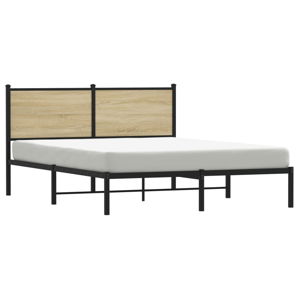 Metalni okvir kreveta bez madraca boja hrasta sonome 150x200 cm