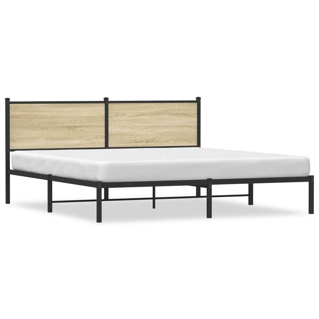 Metalni okvir kreveta bez madraca boja hrasta sonome 160x200 cm