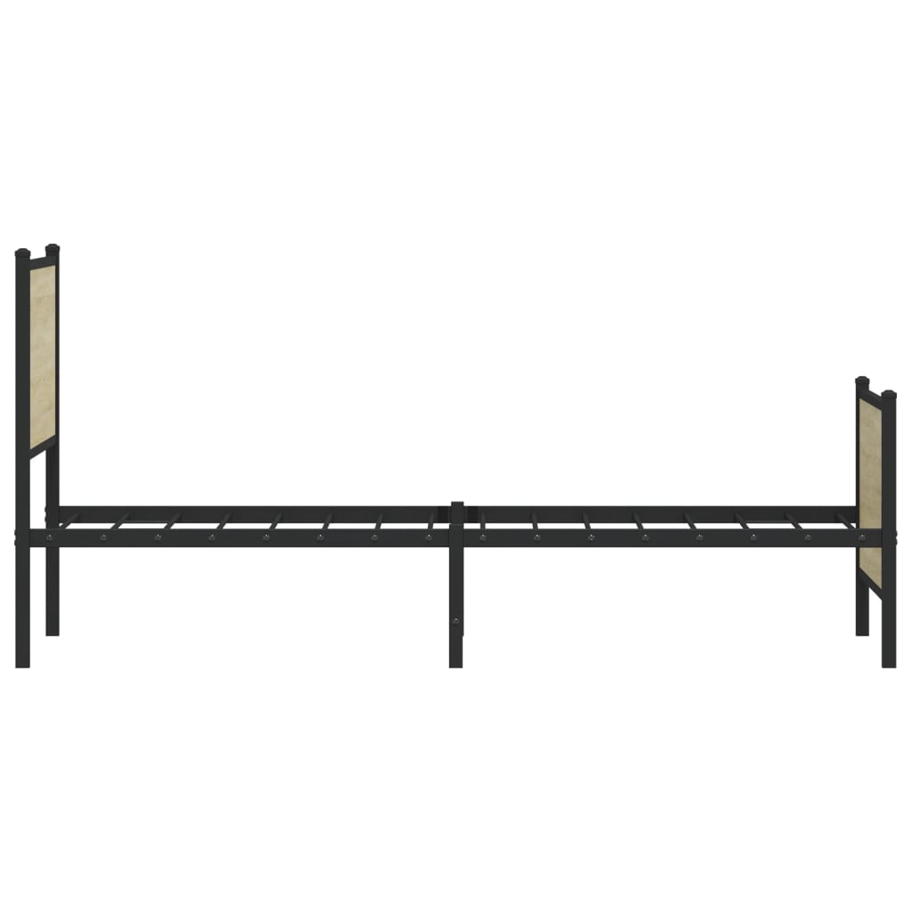 Metalni okvir kreveta bez madraca boja hrasta sonome 90x200 cm