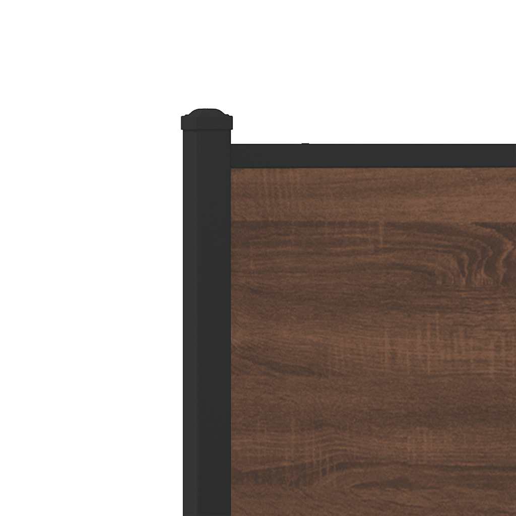 Metalni okvir kreveta bez madraca smeđi hrast 80x200 cm