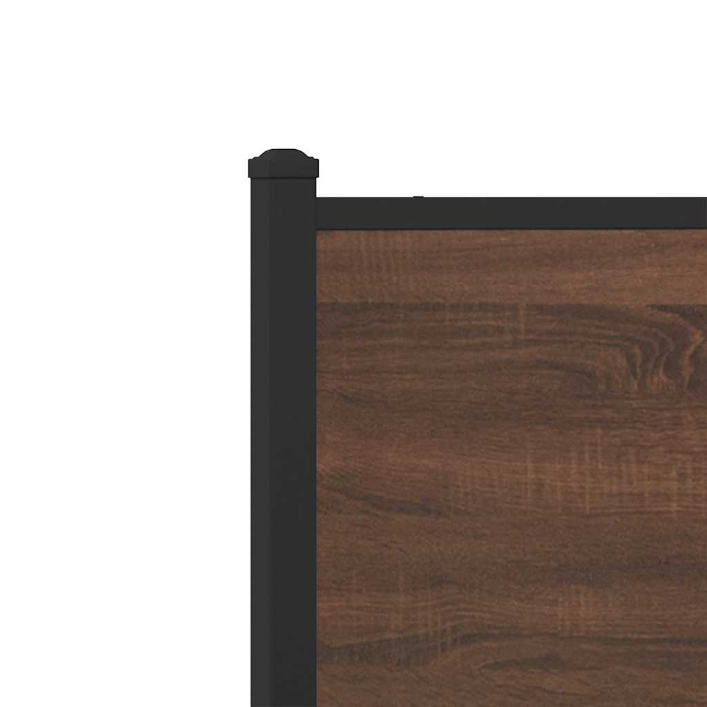 Metalni okvir kreveta bez madraca smeđi hrast 120x200 cm