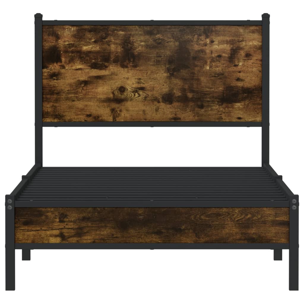 Metalni okvir kreveta bez madraca boja hrasta 80x200 cm