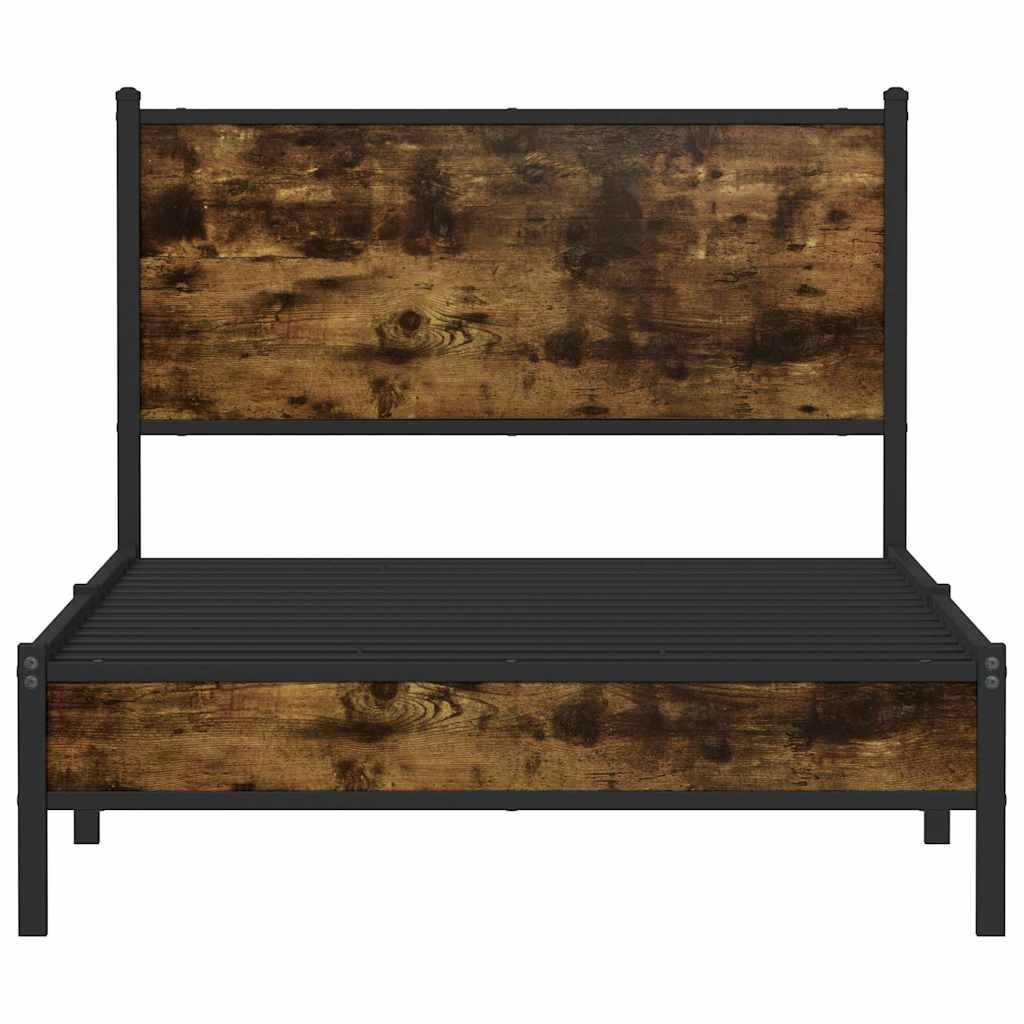 Metalni okvir kreveta bez madraca boja hrasta 100x200 cm