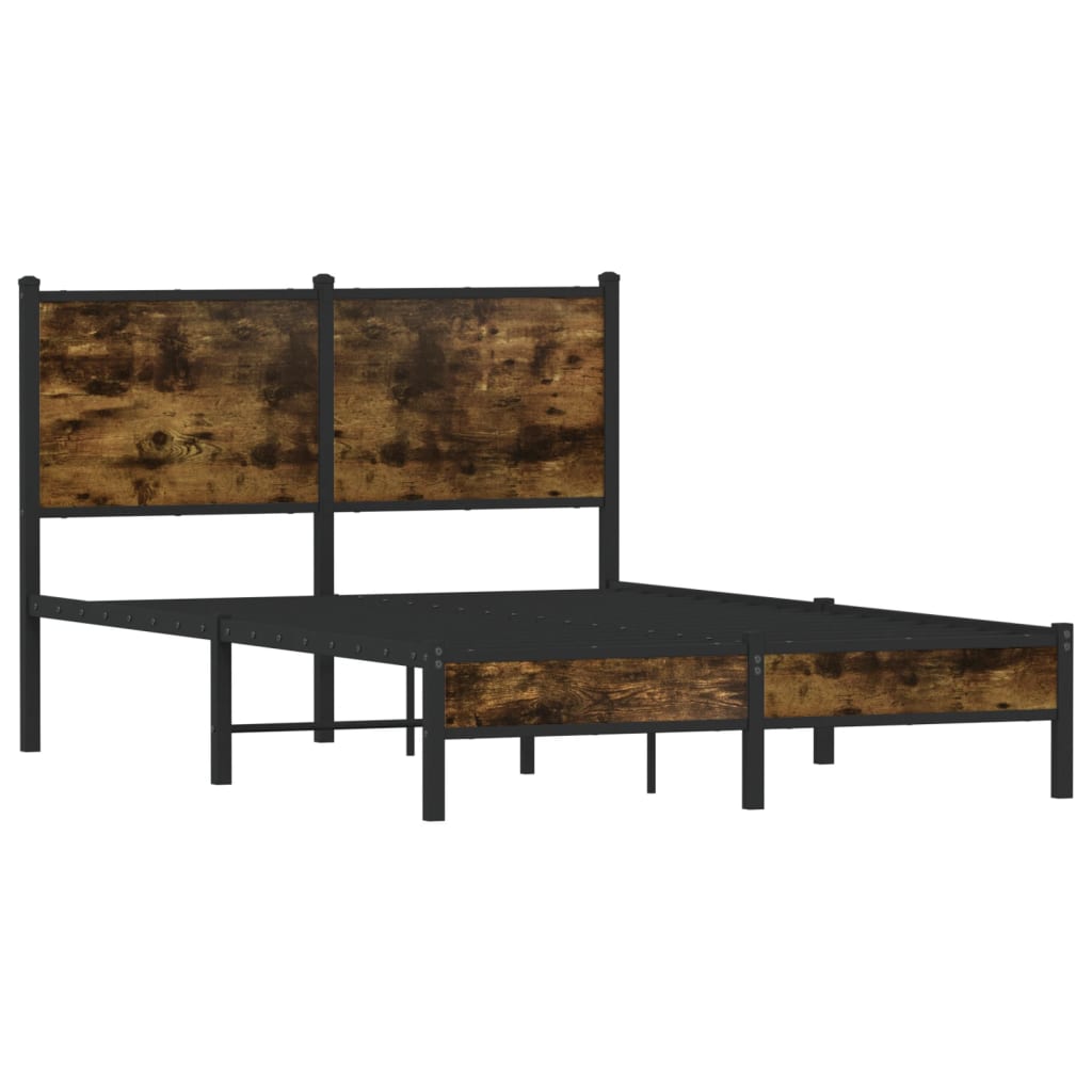 Metalni okvir kreveta bez madraca boja hrasta 120x190 cm
