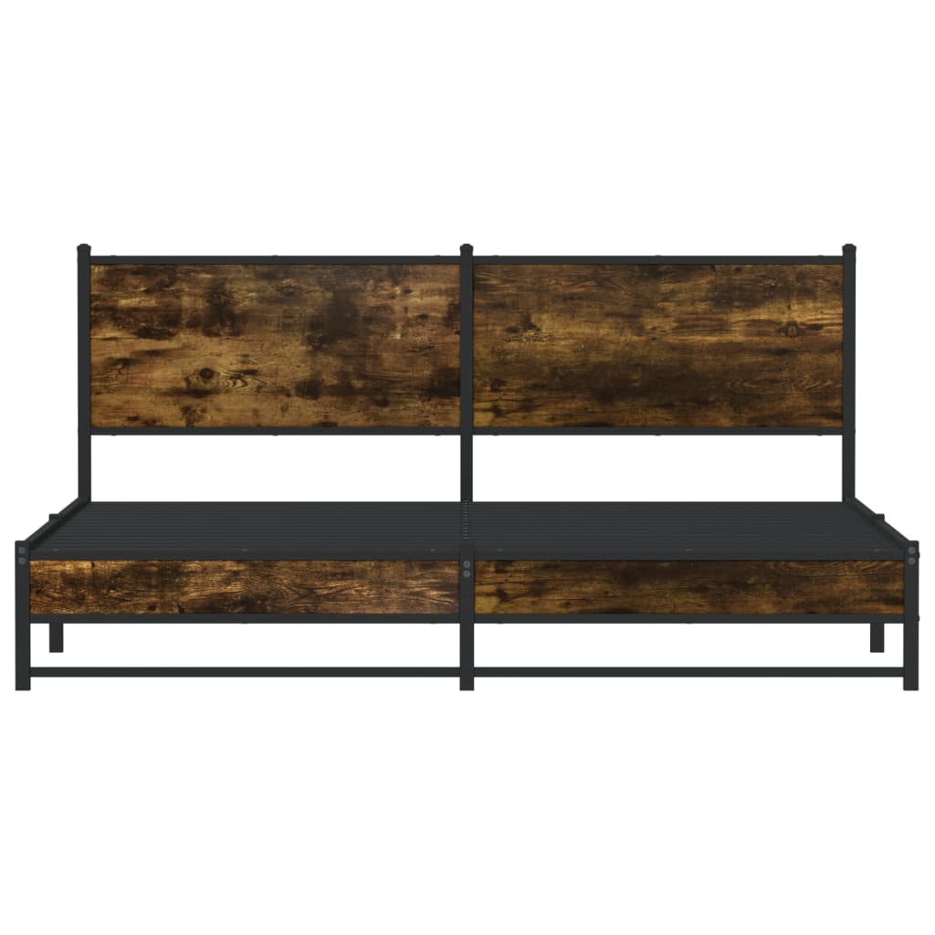 Metalni okvir kreveta bez madraca boja hrasta 160x200 cm