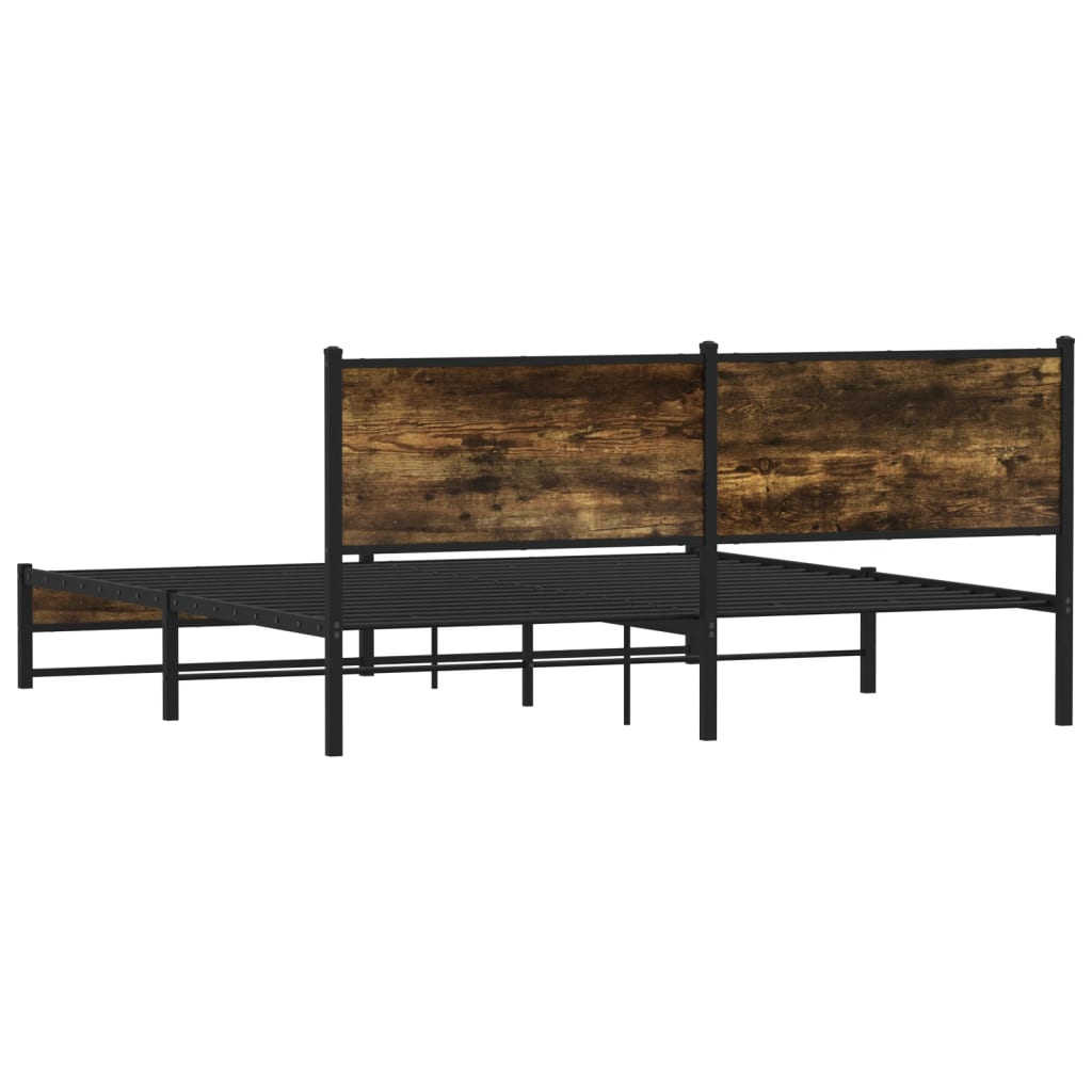 Metalni okvir kreveta bez madraca boja hrasta 160x200 cm