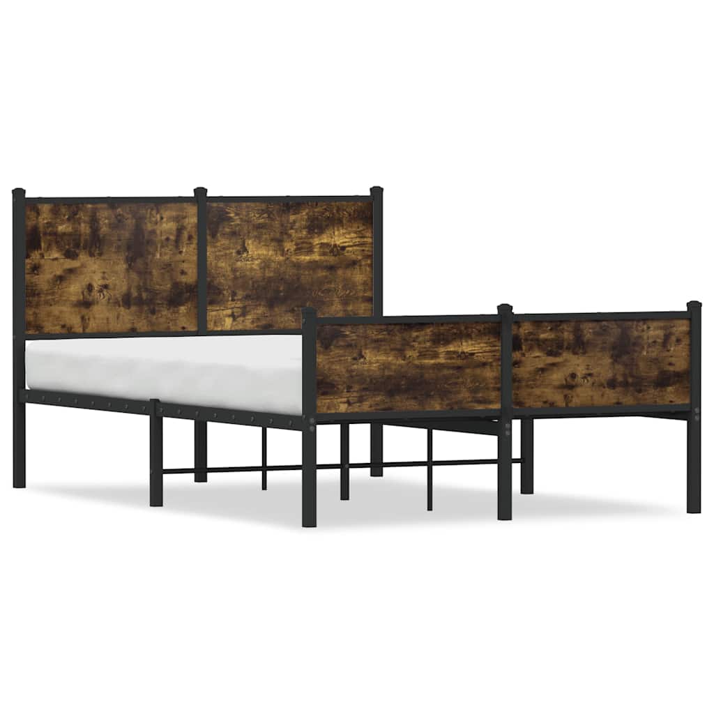 Metalni okvir kreveta bez madraca boja hrasta 120x190 cm