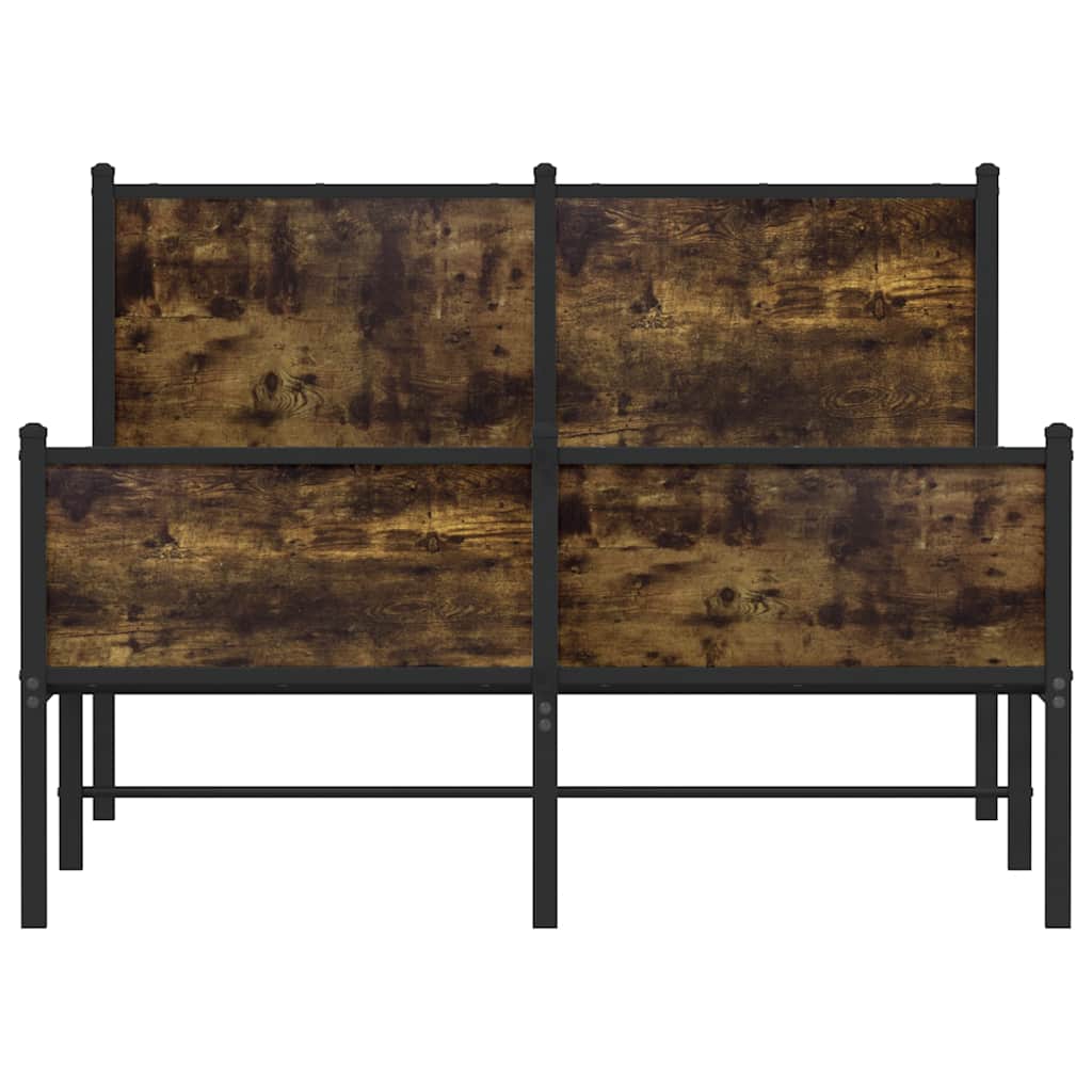 Metalni okvir kreveta bez madraca boja hrasta 120x190 cm