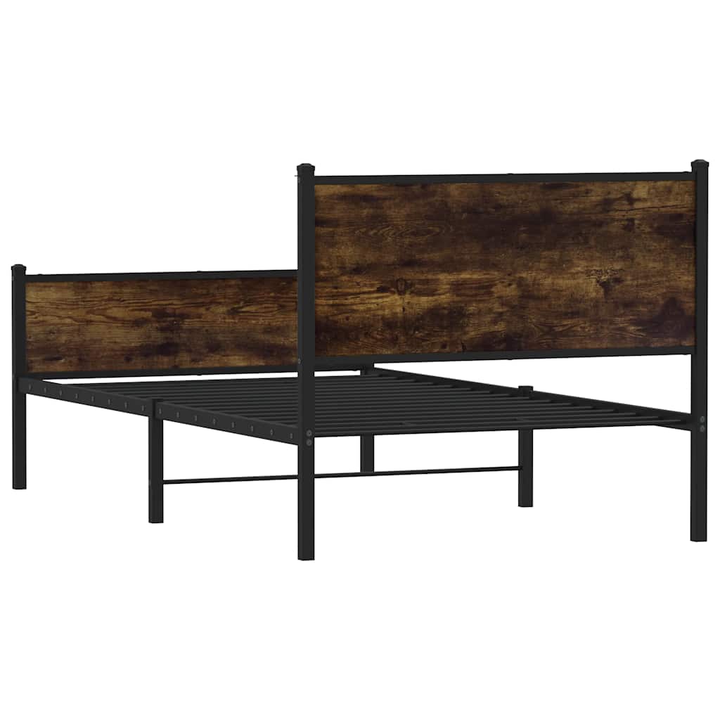 Metalni okvir kreveta bez madraca boja hrasta 120x190 cm