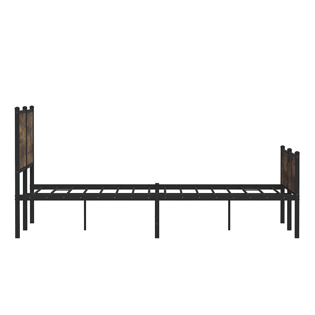 Metalni okvir kreveta bez madraca boja hrasta 140x200 cm