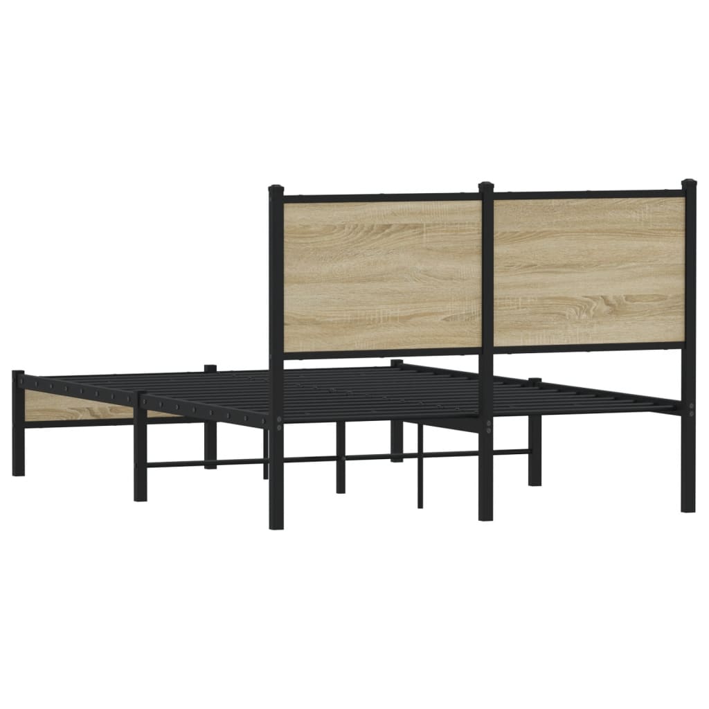 Metalni okvir kreveta bez madraca boja hrasta sonome 120x200 cm