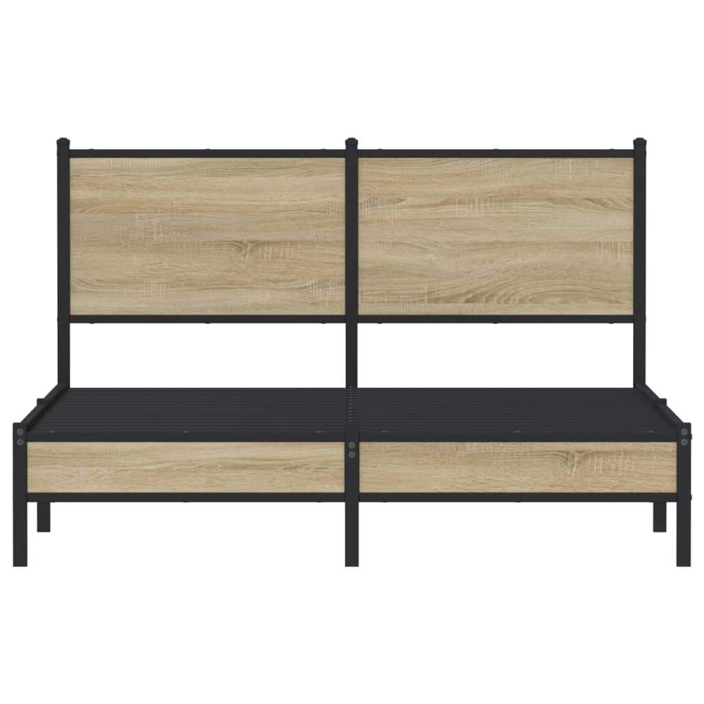 Metalni okvir kreveta bez madraca boja hrasta sonome 150x200 cm