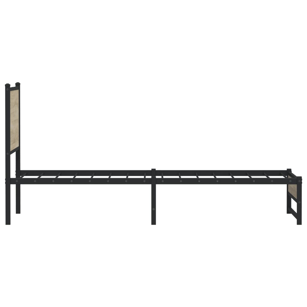 Metalni okvir kreveta bez madraca boja hrasta sonome 80x200 cm