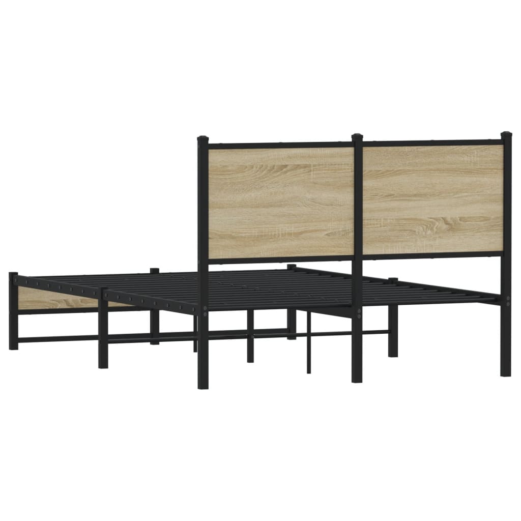 Metalni okvir kreveta bez madraca boja hrasta sonome 120x190 cm